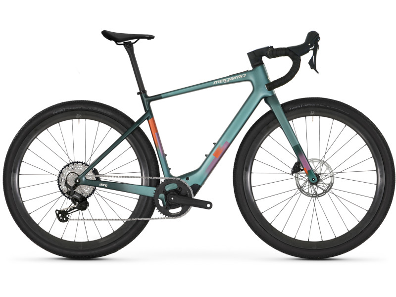 Gravelové elektrokolo Megamo Along 10 | 2027, pop green, L