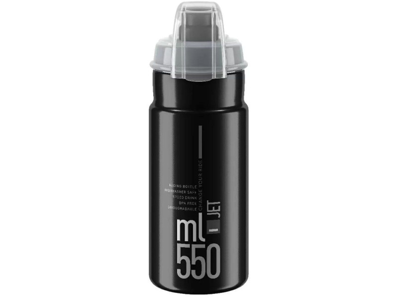 Cyklistická láhev Elite Jet Plus – 550ml černá