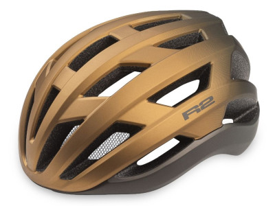 Cyklistická helma R2 ATH35K VERGE – metalická zlatá